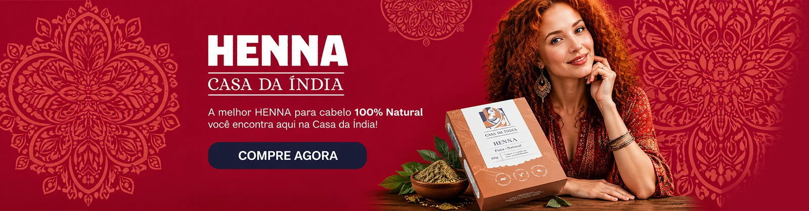 Melhor Henna 100% natural, Casa da Índia