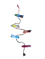 Móbile Fio 5 peixinhos  de Tecido Colorido