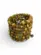 Pulseira Mola de Arame e Contas de Madeira