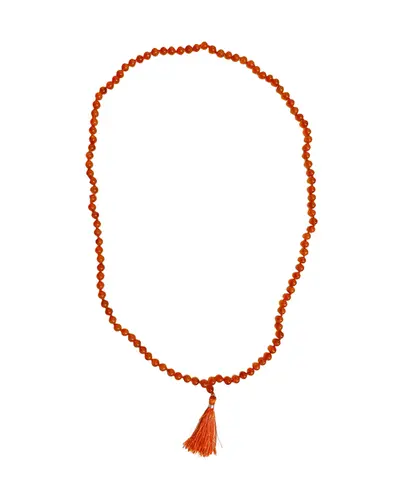 Colar Tipo Japa Mala de Cornalina