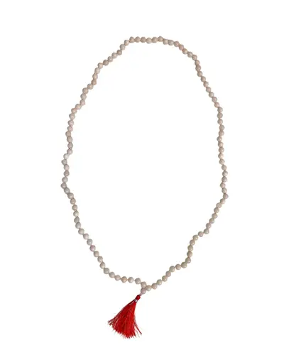 Colar Tipo Japa Mala de Quartzo Branco