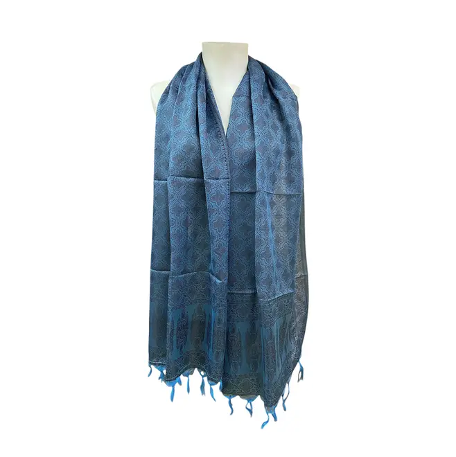 Echarpe Dupla Face Viscose Textura de Seda - Echarpe Dupla Face