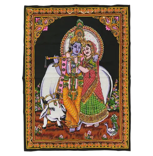 Painel Bordado com Divindades Hindus