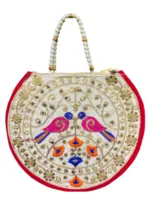 Bolsa Redonda Duas Alças com Dourado