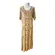 Vestido Longo Manga Curta Stone Washed