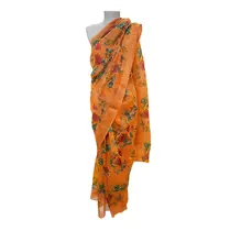 Saree Sintético Estampa Floral