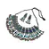 Conjunto Colar e Brincos Indianos Metal e Esmalte