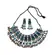 Conjunto Colar e Brincos Indianos Metal e Esmalte