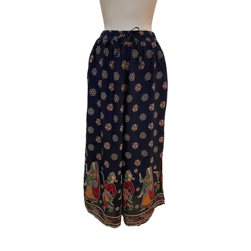 Calça Pantalona de Viscose Estampada