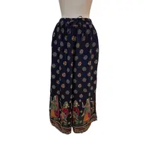 Calça Pantalona de Viscose Estampada