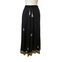 Saia Longa Viscose com Dourado