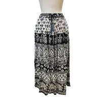 Saia Estampada Crepe Rayon