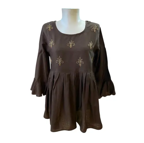 Batinha Viscose Bordada com  Vidrilhos