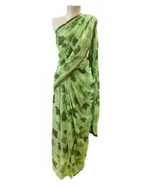 Sarees  Verdes em  Chiffon