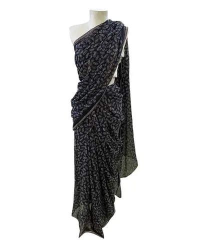 Sarees Variados Chiffon Fundo Escuro
