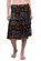 Saia Boho de Crepe Bordada com espelhinhos