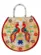 Bolsa Redonda Alça Pérola Pavão Colorido