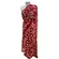 Saree Chiffon Estampas Variadas em Tons de Vermelho