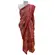 Saree Chiffon Estampas Variadas em Tons de Vermelho
