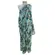 Saree Chiffon Em Tons de Azul Tiffany