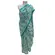 Saree Chiffon Em Tons de Azul Tiffany