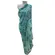 Saree Chiffon Em Tons de Azul Tiffany