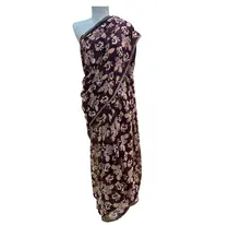 Saree Chiffon Em Tons de Vinho