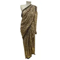 Saree Estampado Poliester Tons Neutros