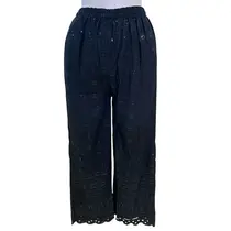Calca Viscose Bordada com Mini Lantejoulas