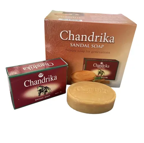 Caixa com 10 Sabonetes Chandrika de Sândalo- 75 g